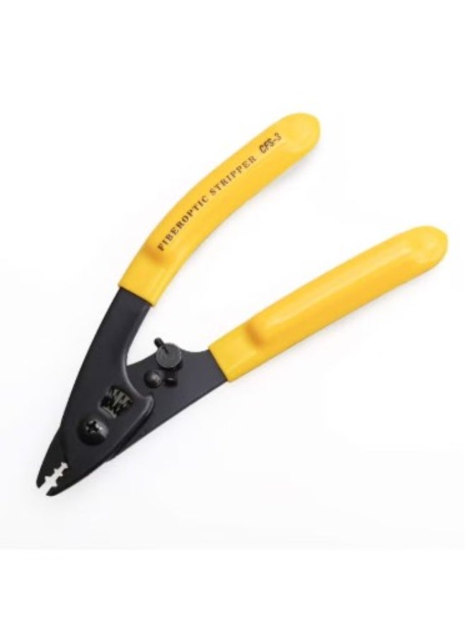 Terabyte Fiber Optic Stripper Three Hole Pigtail Pliers Upgraded For Stripping 125 M 250 M Fiber Coating Cfs-3 - Image 1