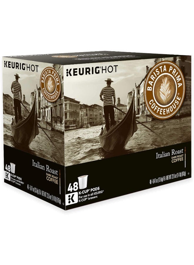 Barista Prima Includes Barista Prima Italian Roast Coffee K-Cups for Keurig Brewers, 24 Count (Pack of 2) - Total of 48 K-Cups (Packaging May Vary)