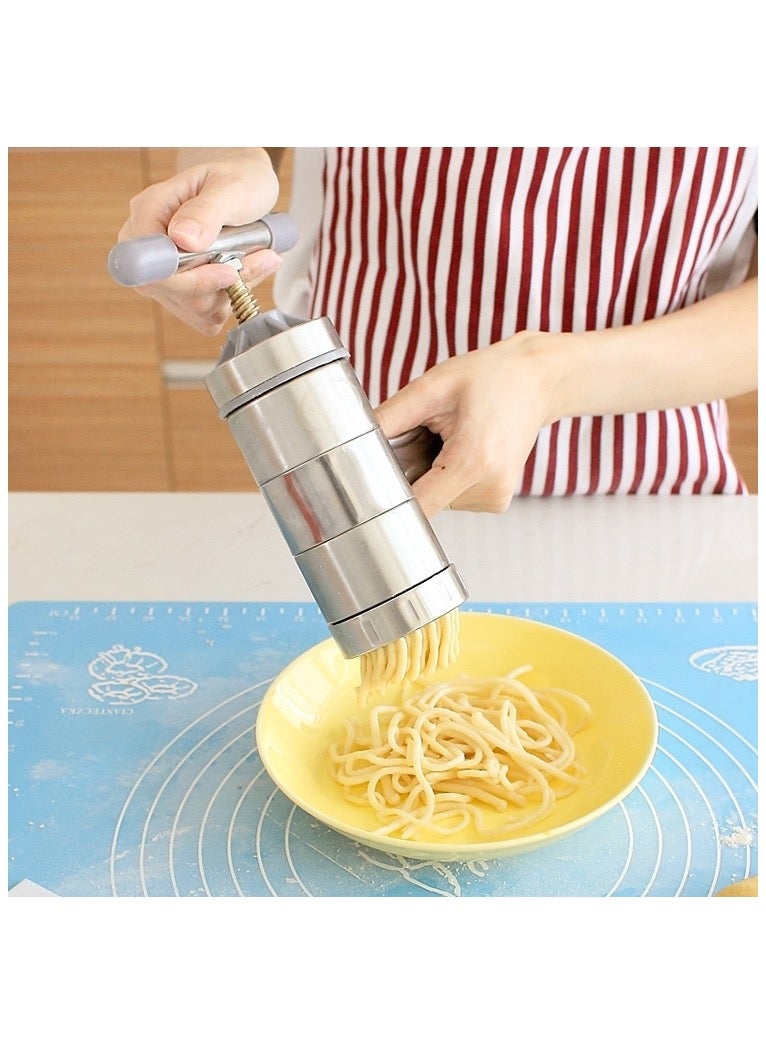 Household Stainless Steel Manual Pasta Machine Hand Pressure Noodle Machine Noodle Maker with 5 Models  - Image 2