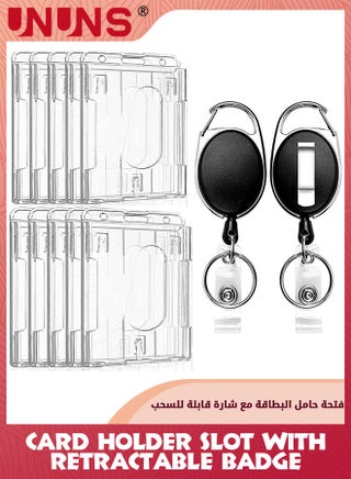 ID Badge Holder With Clip,10 Pack Hard Plastic Retractable Badge Holder,Clear ID Card Holders With Easy Access Thumb Slot And Chain Holes,For Credit Cards, Driver's Licenses-Vertical - pzsku/Z08359F7B4C19FC33B47CZ/45/_/1713519882/7dd3cf96-0f2f-4b97-a39e-f432b2f9f83b