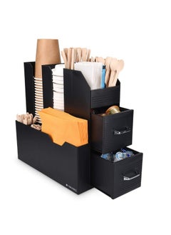 Navaris Large Coffee Station Organizer Cup And Accessories Holder For Countertop Bar Kitchen Counter 12 3/8 High X 5 3/8 Wide X 11 1/4 Deep  - Image 1