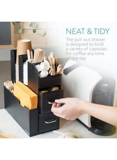 Navaris Large Coffee Station Organizer Cup And Accessories Holder For Countertop Bar Kitchen Counter 12 3/8 High X 5 3/8 Wide X 11 1/4 Deep  - Image 3