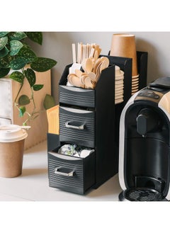 Navaris Large Coffee Station Organizer Cup And Accessories Holder For Countertop Bar Kitchen Counter 12 3/8 High X 5 3/8 Wide X 11 1/4 Deep  - Image 2