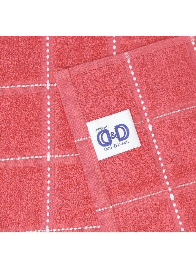 TRIDENT Cotton Hand Towel Set 100% Cotton Luxury Hand Towels - 400 GSM- Super Soft, Easy Care- Everyday, Swim, Pool, Yoga, Travel Pack of 2- Size-40x60 cm, Color- Camellia Rose - Image 2