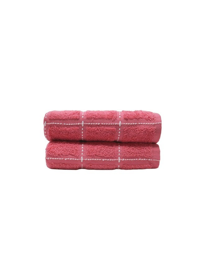 TRIDENT Cotton Hand Towel Set 100% Cotton Luxury Hand Towels - 400 GSM- Super Soft, Easy Care- Everyday, Swim, Pool, Yoga, Travel Pack of 2- Size-40x60 cm, Color- Camellia Rose - Image 4