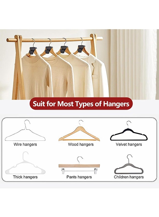 18Pcs Space Saving Hangers, Upgrade 40Lb(Max) Heavy Duty Hanger Hooks Space Saver, AS-SEEN-ON-TV, Space Savers Triangles for Hangers, Clothes Hanger Connector Hooks Dorm room Essentials for Girls  - Image 5
