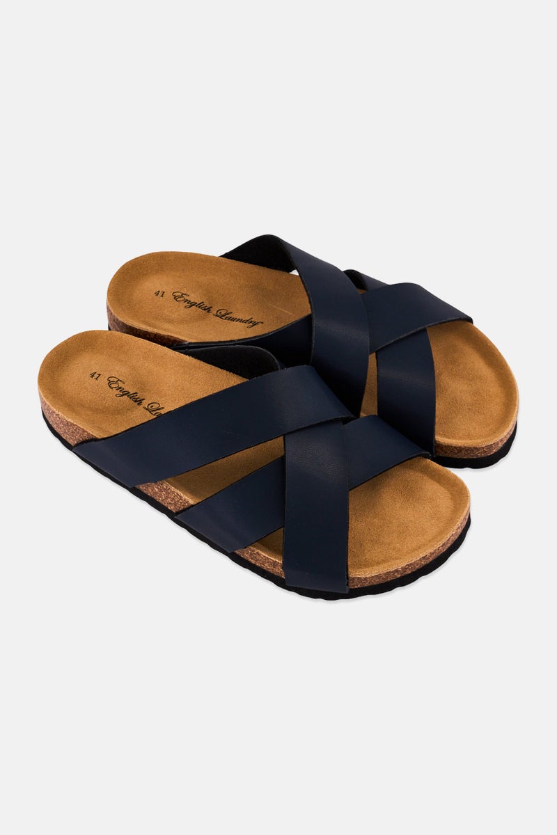 English Laundry Men Slip On Sandals, Dark Navy - Image 2