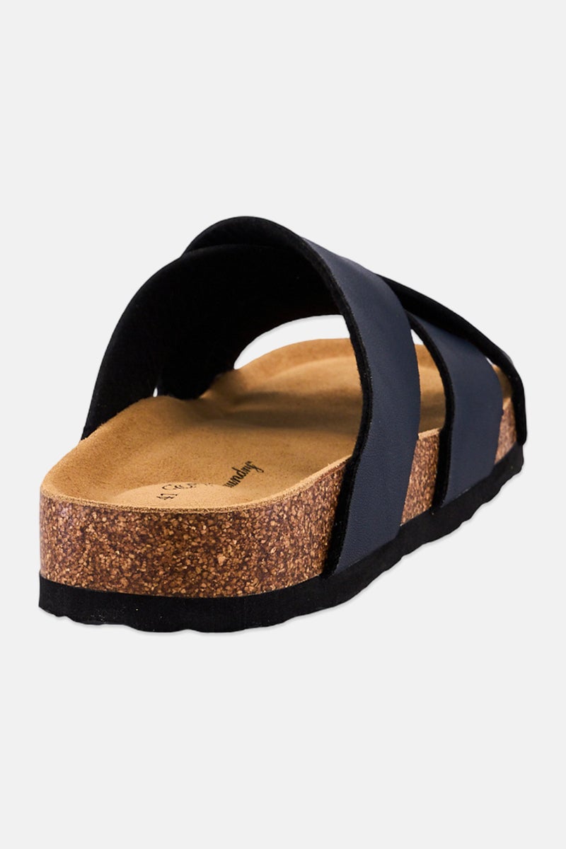 English Laundry Men Slip On Sandals, Dark Navy - Image 4