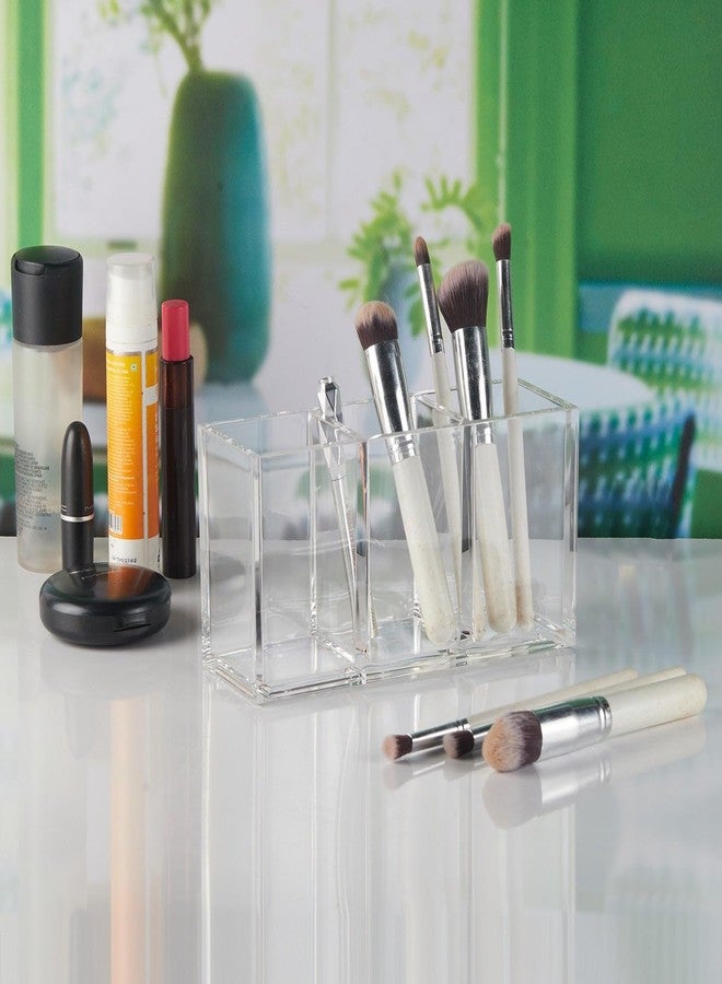 SASASA Acrylic Cutlery Holder Multi Purpose Use Kitchen Cutlery Stand, Office Stationery Item and Dining Table Spoon Stand, Transparent - Image 2