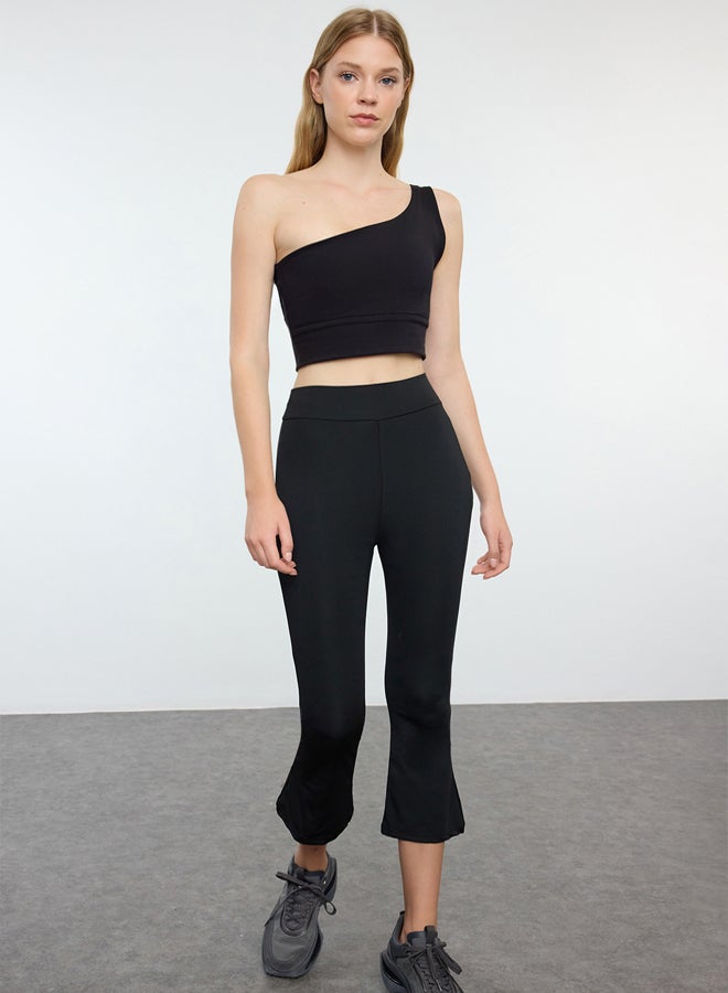 trendyol Black Spanish Leg Yoga Capri Length Knitted Sports Leggings THMAW25TY00000  - Image 3
