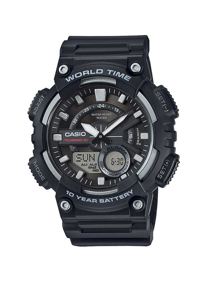 CASIO Men Fishing Gear Analog & Digital Watch AEQ-110W-1AVDF - 38 mm - Black - Image 1