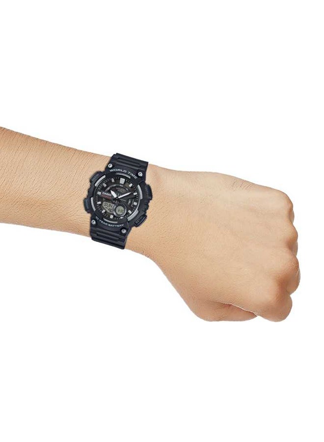 CASIO Men Fishing Gear Analog & Digital Watch AEQ-110W-1AVDF - 38 mm - Black - Image 5