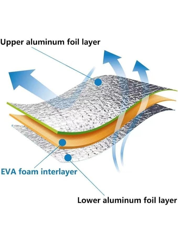 تابيت بطانيات نزهة، حصيرة نزهة خارجية كبيرة جدًا 200×200 سم، بطانية شاطئ سميكة من 3 طبقات، قابلة للغسل/مقاومة للماء/قابلة للطي - بطانية شاطئ كبيرة الحجم للتخييم والمشي لمسافات طويلة والسفر والحدائق والحفلات الموسيقية - Image 3