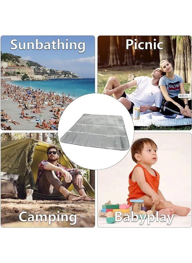 تابيت بطانيات نزهة، حصيرة نزهة خارجية كبيرة جدًا 200×200 سم، بطانية شاطئ سميكة من 3 طبقات، قابلة للغسل/مقاومة للماء/قابلة للطي - بطانية شاطئ كبيرة الحجم للتخييم والمشي لمسافات طويلة والسفر والحدائق والحفلات الموسيقية - Image 4