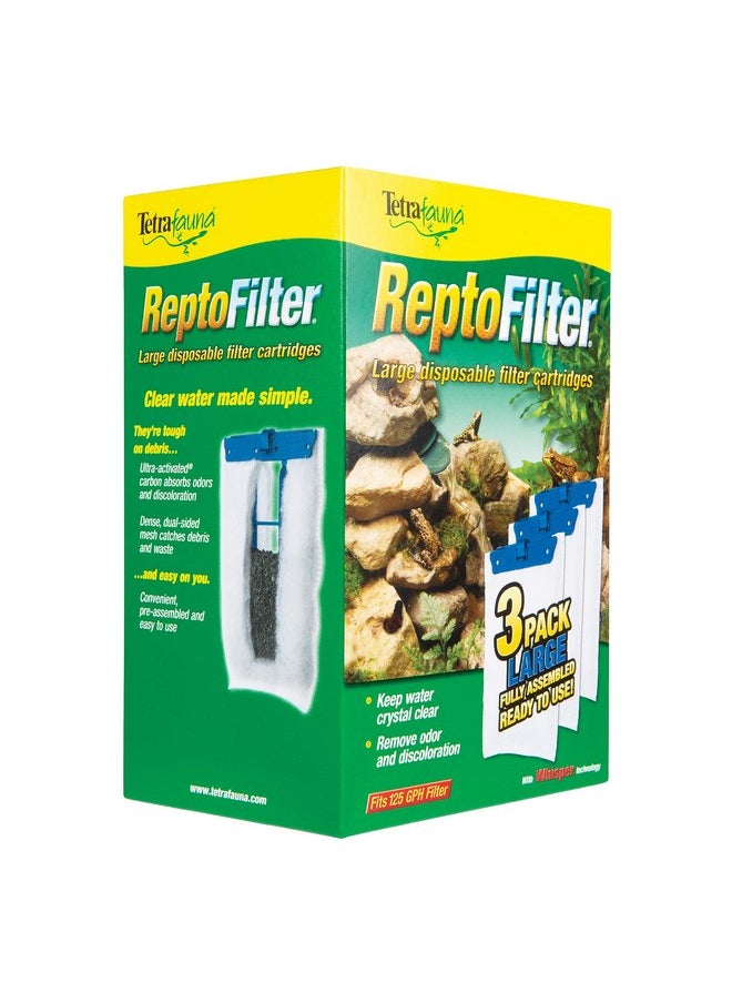 Tetra - TetraFauna ReptoFilter Filter Cartridges 3 Count, Size Medium, Filter Cartridge Refills - Image 1
