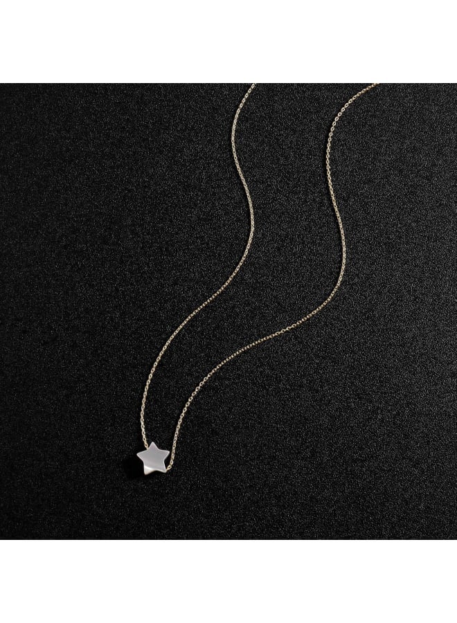 Tewiky 18k Gold Plated Tiny Star Pendant Necklace Good Luck Elephant Chain Necklace for Women Girls  - Image 3