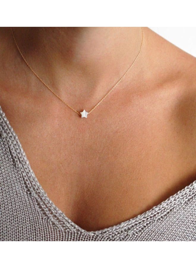 Tewiky 18k Gold Plated Tiny Star Pendant Necklace Good Luck Elephant Chain Necklace for Women Girls  - Image 2