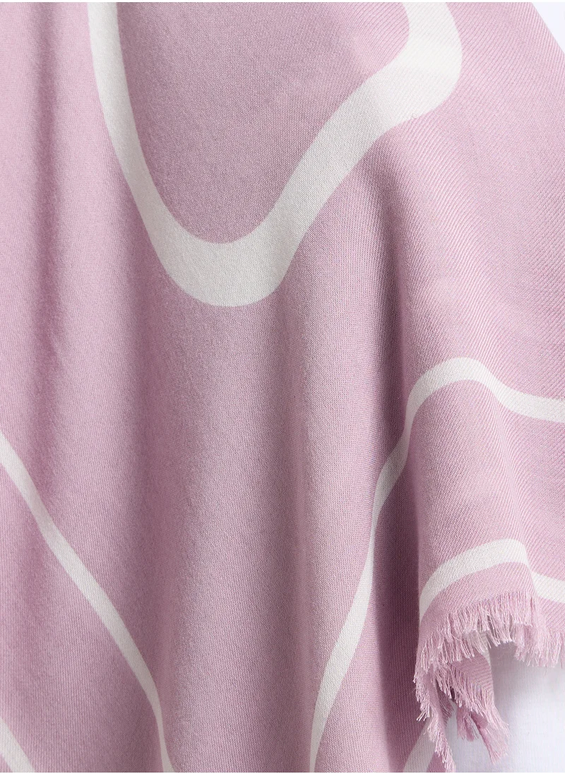CALVIN KLEIN Large Logo Wool Stole