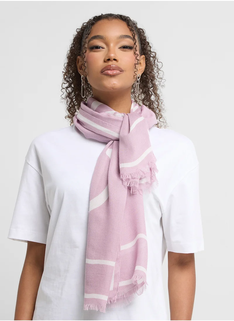 CALVIN KLEIN Large Logo Wool Stole
