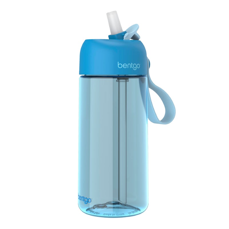 Bentgo Kids Water Bottle - Leak-Proof, Durable Tritan, BPA-Free 15 oz. Cup for Kids/Toddlers Ages 3+ - Safe Sip Spout, Carrying Handle, & Dishwasher Safe for School, Sports, Daycare & Camp (Blue) - Image 1