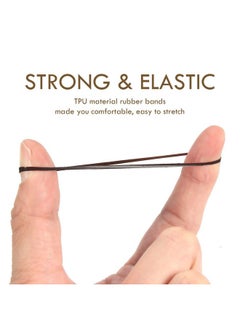 HOYOLS Small Hair Elastics Brown, Premium Plastic Girls Hair Ties Strong Flexible Rubber Bands Tiny Mini Polybands Hair Bands For Women Kids Baby Bulk 1000 Count Tpr (Dark Brown)  - Image 5