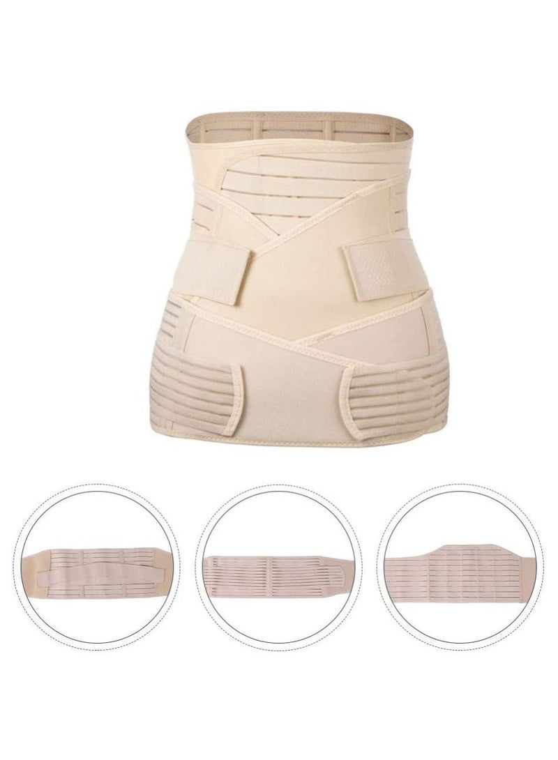 Generic Postpartum Belly Band 3 in 1 Recovery Belt for Post Pregnancy Post C-Section Support Shapewear After Giving Birth Women Stomach Waist Pelvis Belt Beige  - Image 2
