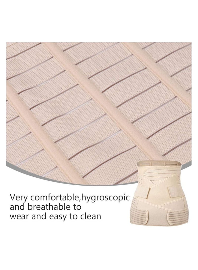 Generic Postpartum Belly Band 3 in 1 Recovery Belt for Post Pregnancy Post C-Section Support Shapewear After Giving Birth Women Stomach Waist Pelvis Belt Beige  - Image 3