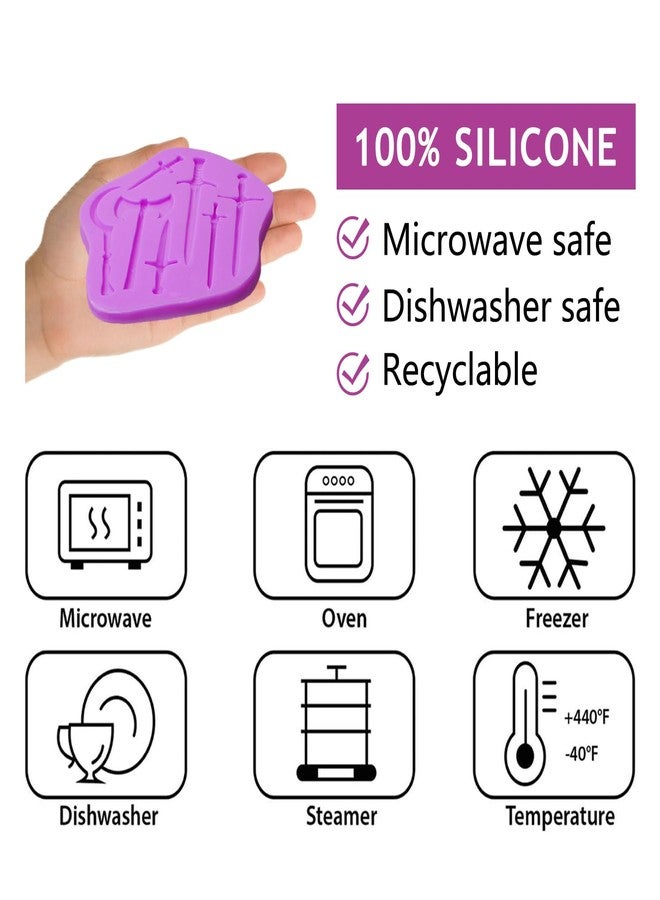 acvcatto Sword Silicone Molds 3-Pieces, Weapon Axe Arrow Battle Fondant Molds for Cake Decorating, Candy Chocolate, Sugar Craft, Cupcake Toppers, Epoxy Resin Crafts, Clay Projects, Gypsum - Image 3