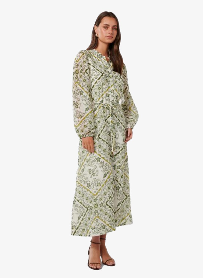 forever new Penelope Printed Long Sleeve Midi Shirt Dress - Image 3