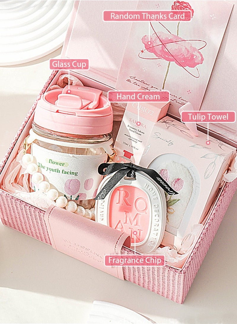 Birthday gift for Ladies Handmaid of honor gift box gift sets Wedding gift Bride Wedding Bottle Towel hand cream Cup and Aromatherapy Sheet - S3 - Image 1