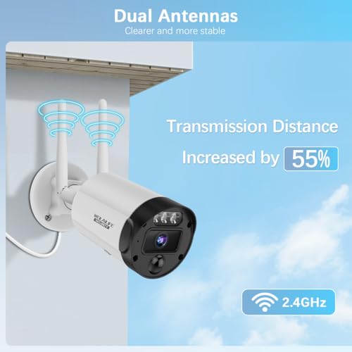 WEILAILIFE 【90ft Super Night Vision】 5MP Outdoor Wireless Security Camera System, Wireless Cameras for Home Security, Home Video Security Cameras, WiFi Surveillance DVR Kits - Image 5