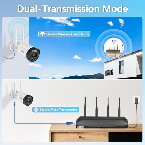 WEILAILIFE 【90ft Super Night Vision】 5MP Outdoor Wireless Security Camera System, Wireless Cameras for Home Security, Home Video Security Cameras, WiFi Surveillance DVR Kits - Image 4