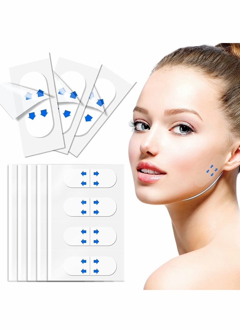 Y&D Face Lift Tape, Instant Lifting Tape Ultra-thin Invisible Waterproof & High Elasticity, Makeup Tool to Hide Facial Wrinkles Saggy Skin, 40Pcs  - Image 1