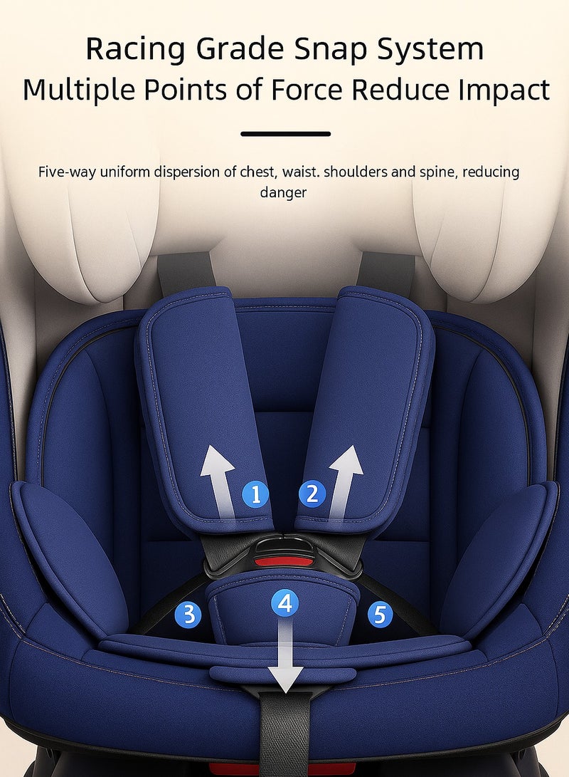 Toddler Car Seat 0 to 4 Years Adjustable Reclining Infant Car Seat Shock-Absorbing Cushion 360 Surround Protection Universal for Most Vehicles  - Image 2