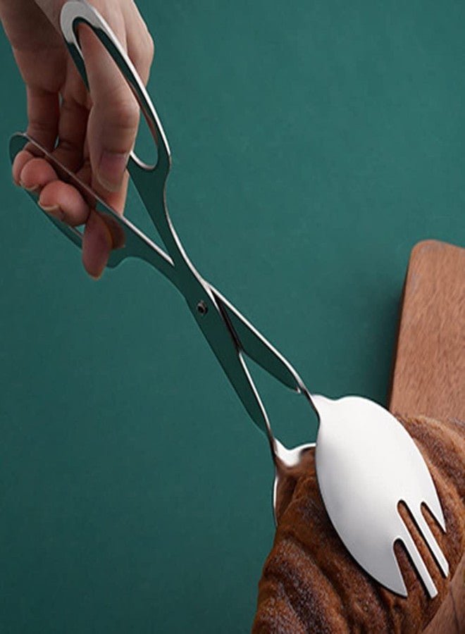 Teensery Salad Tong Stainless Steel Buffet Tong Salad Scissor Tong Food Serving Tong for Catering Kitchen Party, Cake, Bread, Fruit, Frying (8 Inch) - Image 4