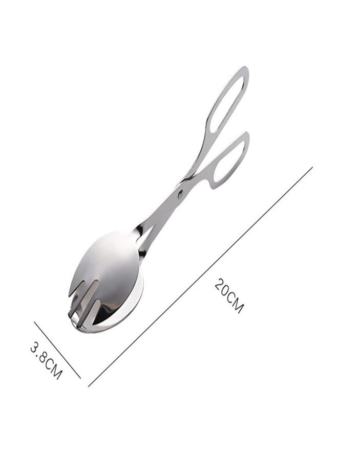 Teensery Salad Tong Stainless Steel Buffet Tong Salad Scissor Tong Food Serving Tong for Catering Kitchen Party, Cake, Bread, Fruit, Frying (8 Inch) - Image 5