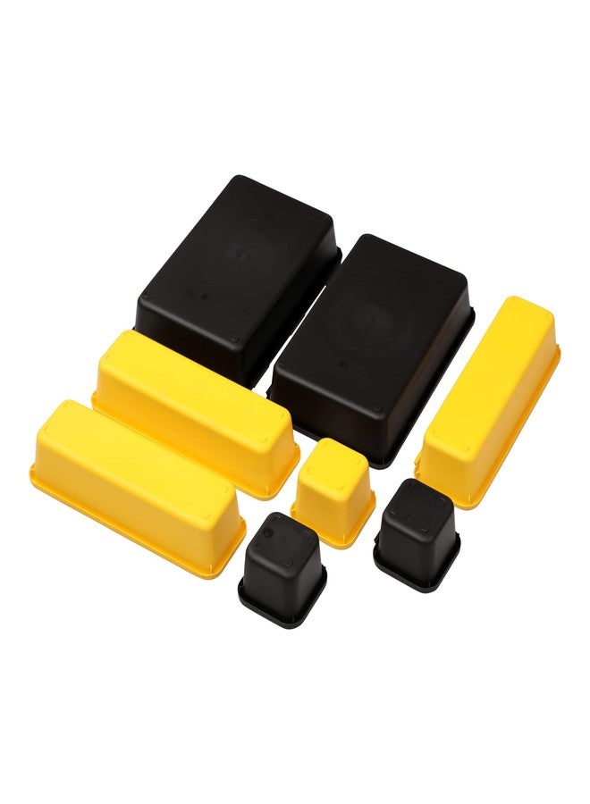 Cutting EDGE Interlocking Drawer Organizer Set of 8, Divider/Separator Plastic Trays for Flatware, Cutlery & Desk Storage for Household, Kitchen & Office (Black & Yellow) - Image 4