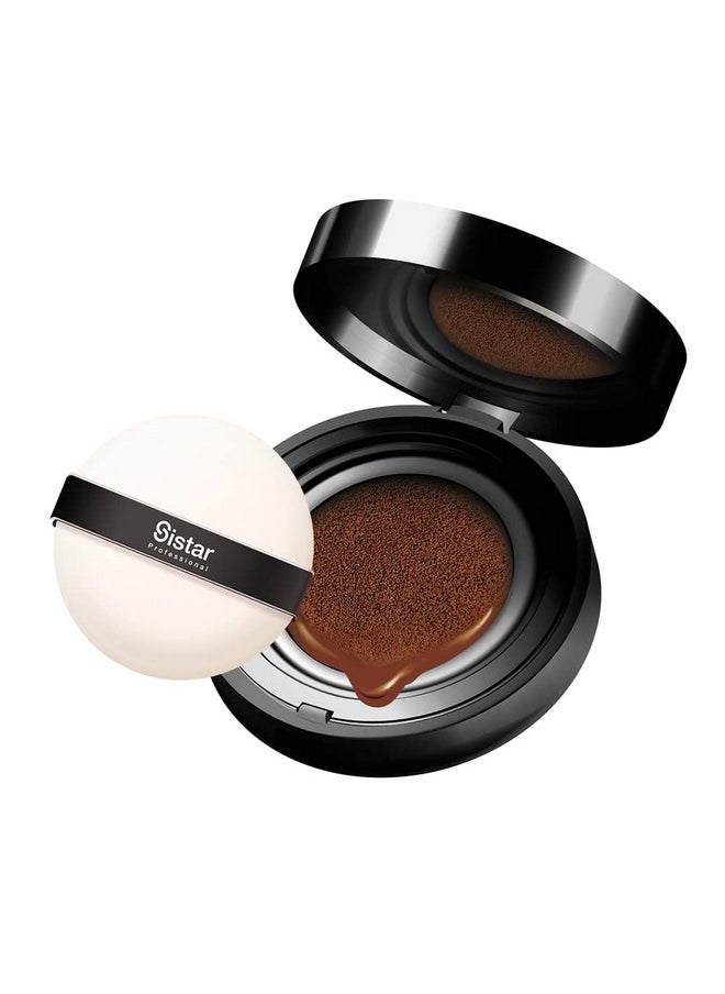 Sistar - Skin Perfecting Bb Cushion Full Coverage Long Lasting Natural Glow Foundation On The Go Case With Mirror (Mocha) - Image 1