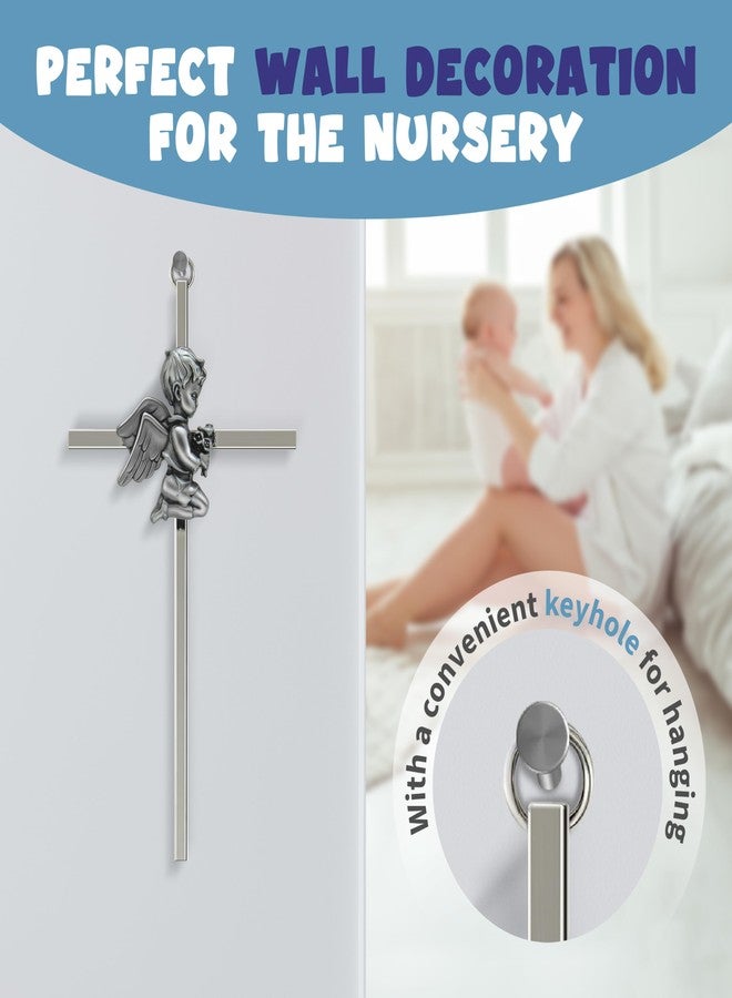 Imerance Baptism Gifts for Boys-Baby Wall Cross for Christening for Boys & First Communion Keepsake,Baby Baptism Gifts from Godparents 7 Inch - Image 4
