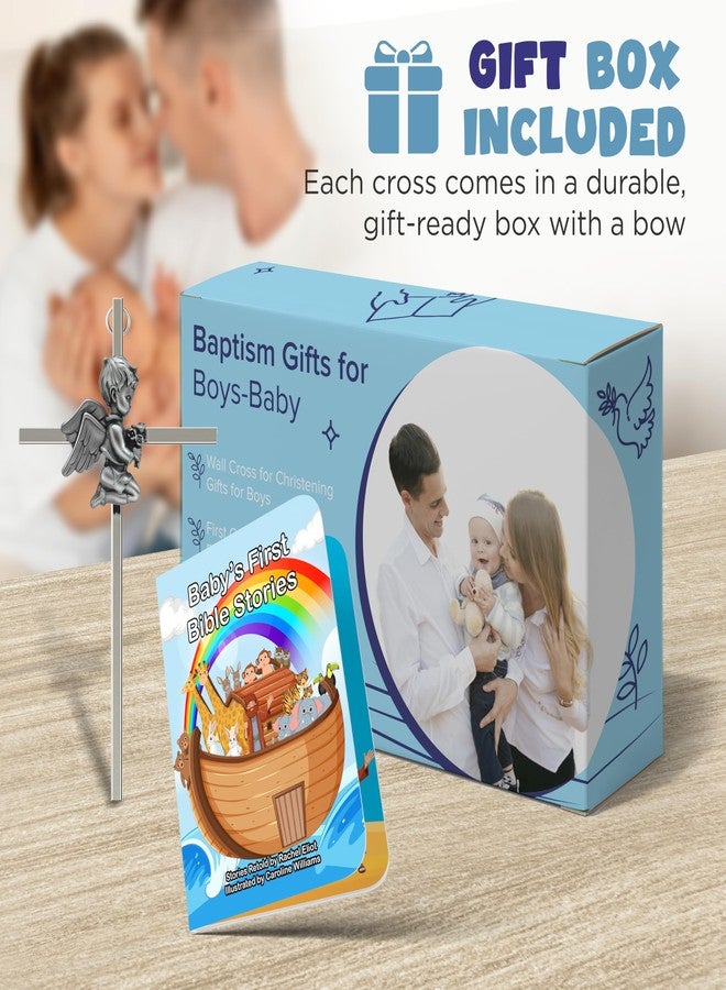 Imerance Baptism Gifts for Boys-Baby Wall Cross for Christening for Boys & First Communion Keepsake,Baby Baptism Gifts from Godparents 7 Inch - Image 5