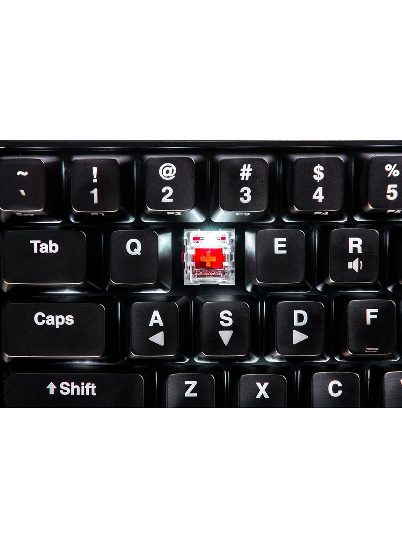 شور فاير لوحة مفاتيح الألعاب الميكانيكية SureFire Kingpin M1 60%، تصميم نورديك، لوحة مفاتيح ألعاب صغيرة الحجم وسهلة الحمل، مزودة بإضاءة RGB، ومفاتيح مضادة للظلال بنسبة 100%، وتصميم QWERTY إسكندنافي. - Image 5