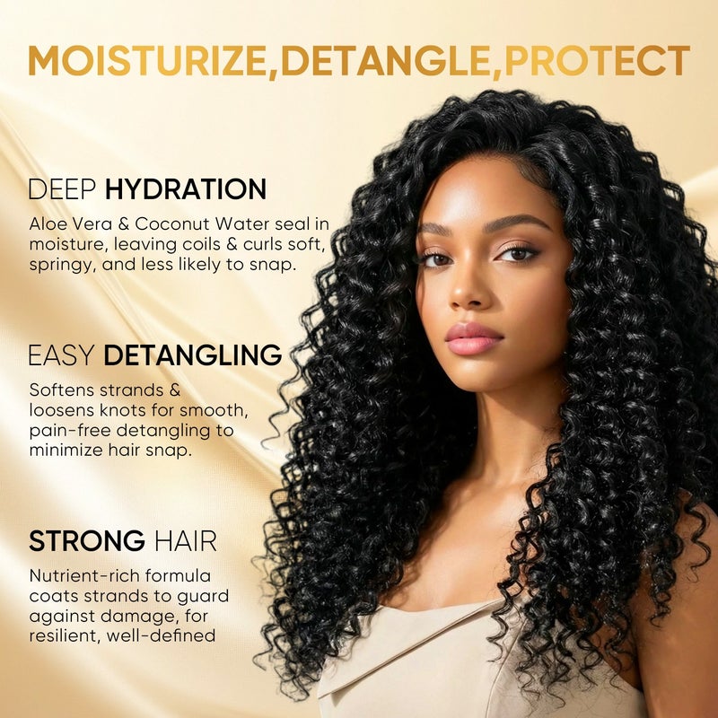 Danliss Aloe Vera Coconut Water Pre-Shampoo Treatment Mask 250g - Smooths Curly Hair and Prevents Breakage - Image 2
