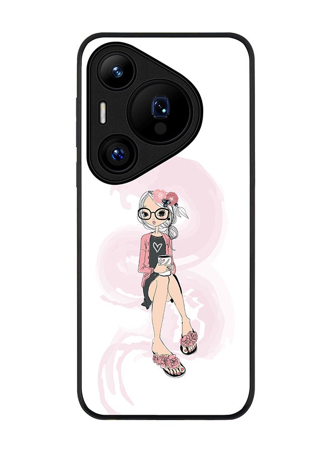 Stylizedd Rugged Black edge case for Huawei Pura 70 Pro / Huawei Pura 70 Pro Plus, Slim fit Soft Case Flexible Anti Drop TPU Gel Thin Cover - Nerdy Cute - Image 1