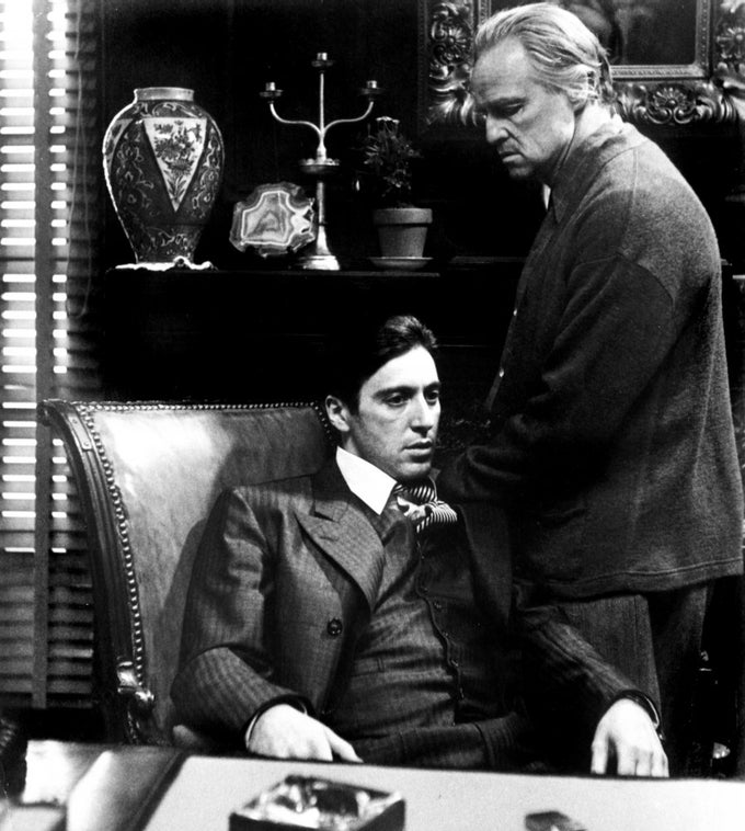 THE GODFATHER AL PACINO MARLON BRANDO 1972 PHOTO POSTER PRINT 16 X 20 BLACK