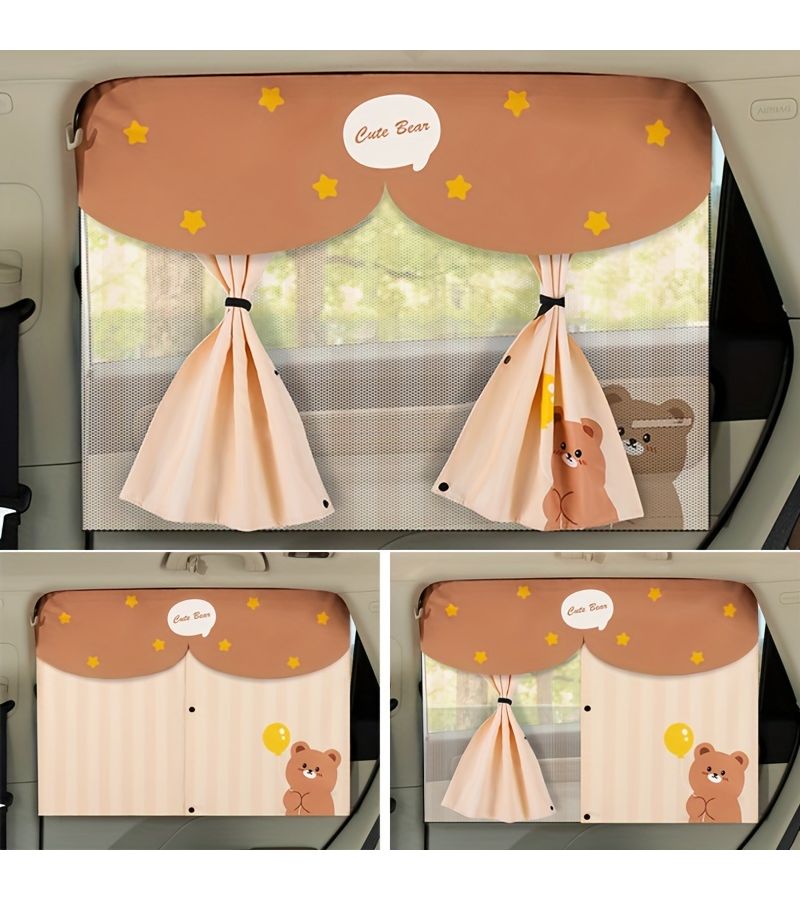 Blue Sky Double Sided Magnetic Car Sunshades Heat Insulating Side Window Privacy Shade - Image 1