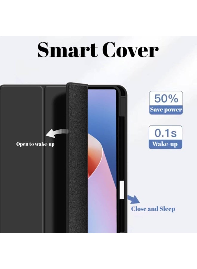 Fankalo Tablet Case for Huawei MatePad 11.5S 2025/2024 with Pen Holder, Soft TPU Tri-Fold Stand Protective Tablet Cover, Support Pen Charging, Auto Wake/Sleep (Black) - Image 2