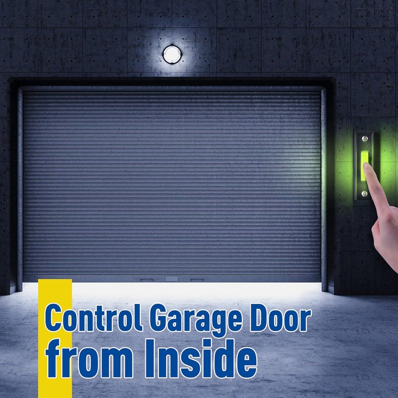 Fiada Lighted Doorbell Button, Garage Door Opener Switch with LED Light, 41A4166 Wall Mounted Push to Exit Ringer Button(Black,2 Pieces) - Image 5