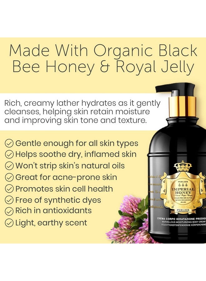 Perlier Imperial Honey Shower & Bath Creamnourishing & Soothing Luxury Bath Cream Made With 100% Organic Italian Honey For Deep Moisturization And Hydration (16.9 Fluid Oz.) - Image 2
