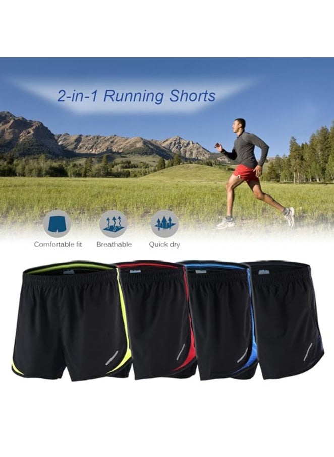 Generic 2 in 1 Men's Running Shorts, Quick Dry Marathon Training Fitness, Running Cycling Sports Shorts Trunks  - Image 3