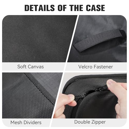AVID POWER Tool Bag, 12 Inch Tool Storage Carrying Case, Suitable for Cordless Drill, Tire Inflator, Impact Wrench, Soft Canvas Power Tool Pouch with Mesh Dividers & Double Zipper - Image 5
